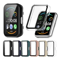 Funda de vidrio templado para Huawei Watch Fit 2 Fit2, carcasa protectora de pantalla completa, PC +