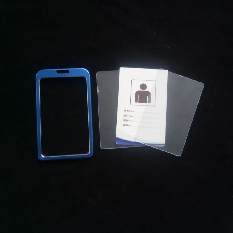 1pc Aluminum Alloy Exhibition ID Tag Card Holder Pass Work Name Card Cover Case Badge Holder Metal Working Permit Case Sleeve