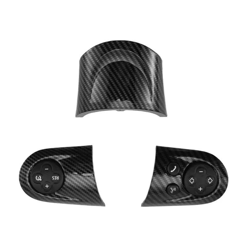 Durable-Carbon Fiber Steering Wheel Switch Button Trim Cap For MINI Cooper R55 R56 R57 R58 R59 R60 R61 Car Multifunction