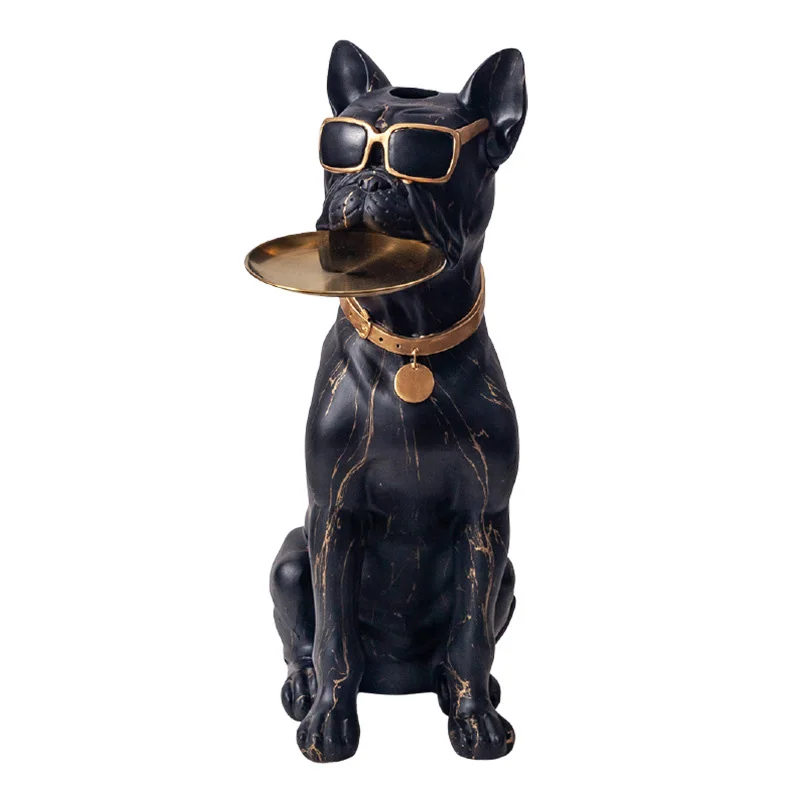 Home Decor Nordic Light Luxury Dog Shape Storage Decoration Room Office Furniture Home Accessories Resin Crafts Gift Set