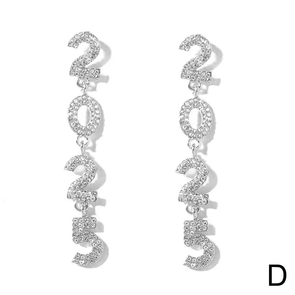 2025 Long Drop Earrings Elegant Blingling Rhinestone Imitation Pearl Earrings For Women Aesthetic New Year Party Gifts U5N3