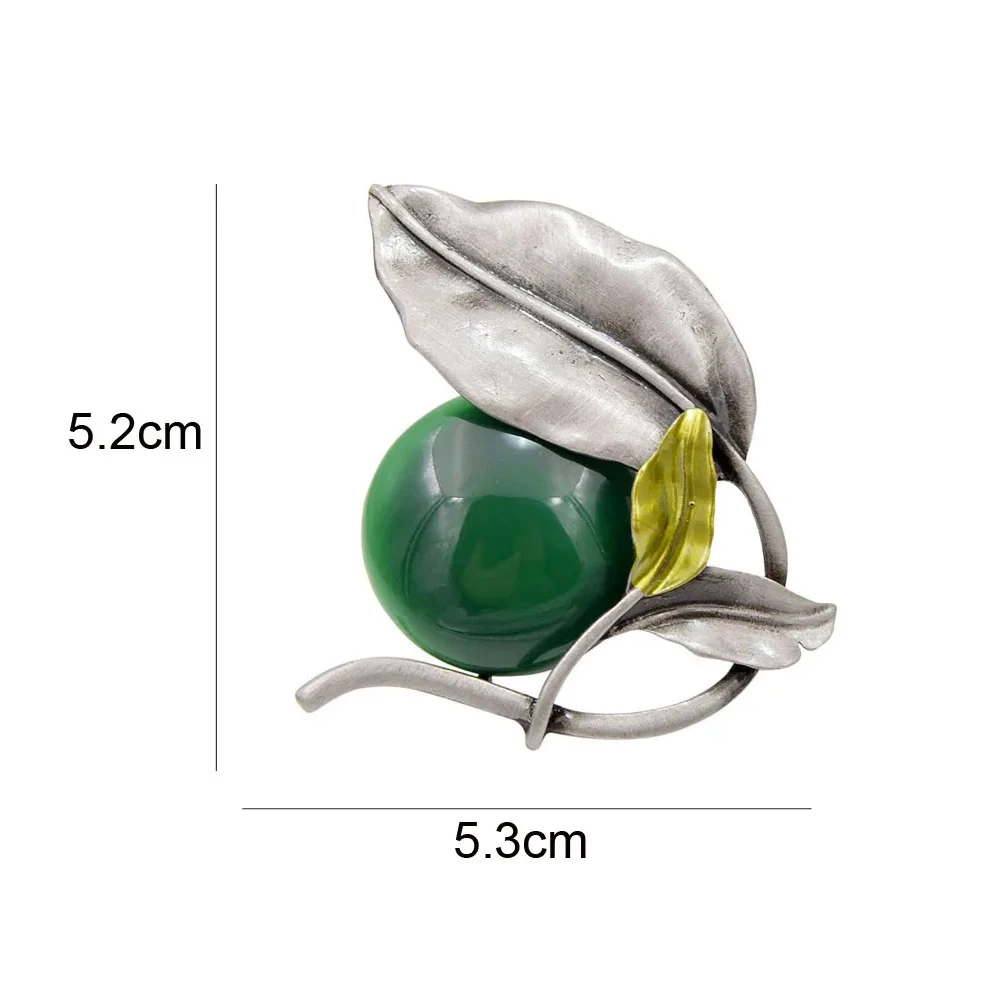 CINDY XIANG Resin Bead Leaf Brooches for Women Vintage Elegant Brooch Pin Enamel Jewelry Coat Accessories Gift