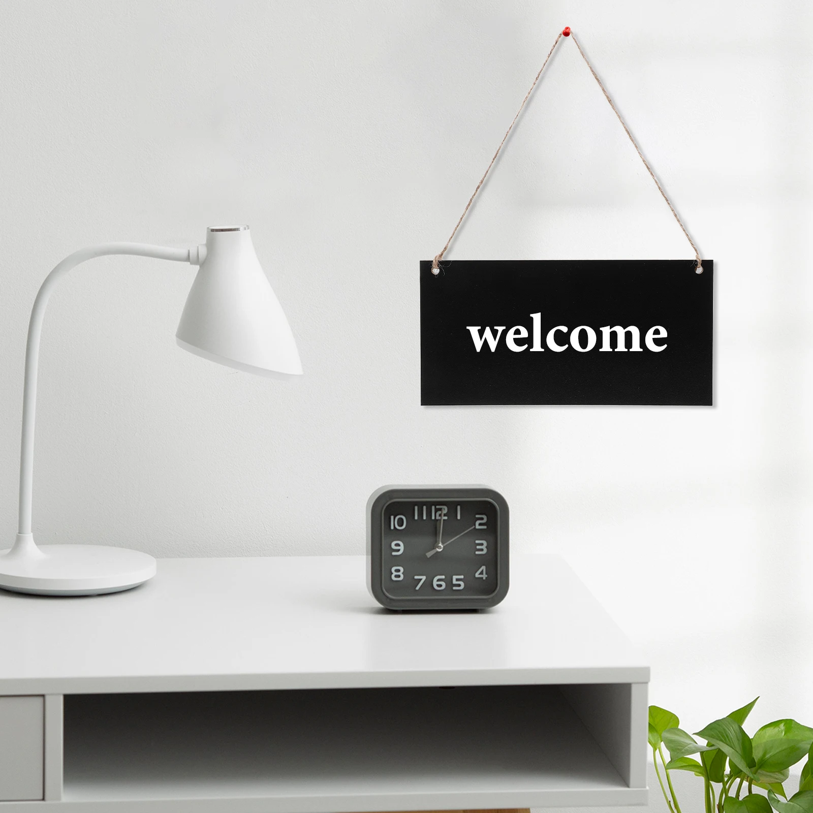 

Hanging Chalkboard Sign Single Sided Wood Blackboard for Weddings Parties Kitchens Gardens Space Saving Erasable Small