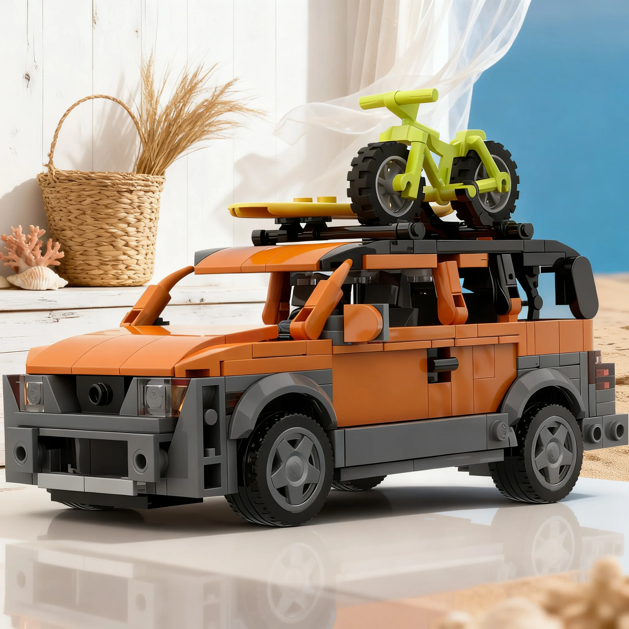 459pcs MOC City Champions Honda Element Endless Summer Edition Model Toy Building Blocks Architecture Christmas Gifts DIY Brick
