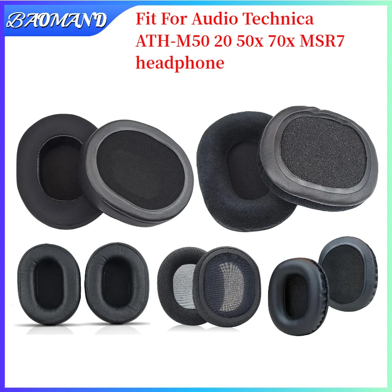 

Ear Pads for Audio Technica ATH-M50 20 50x 70x MSR7 Headphones replacement headband cushion Earpads headset Gamer Leather case