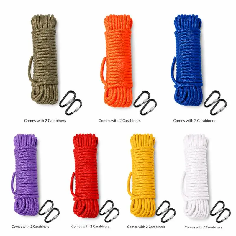 Picture 4: 1/2/3/5sets 31m 4mm Paracord Hanging Rope Cord Climbing Camping Survival Gear Paracord Outdoor Climbing Rope