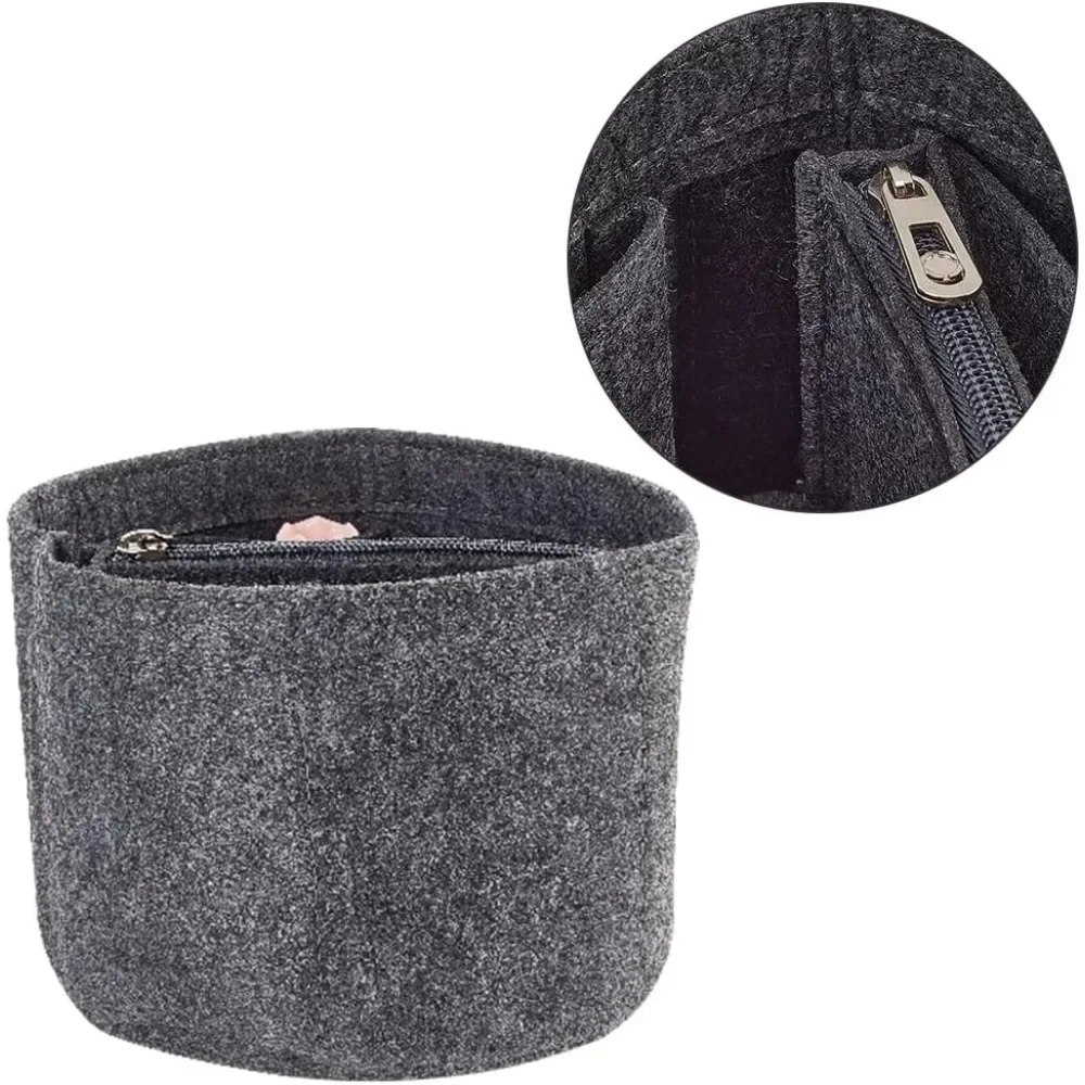 Felt Purse Organizer Insert, Handbag Insert Liner for LV Cannes Round Bucket Bag Organizer Barrel Shape Bag Organizer Bag in Bag