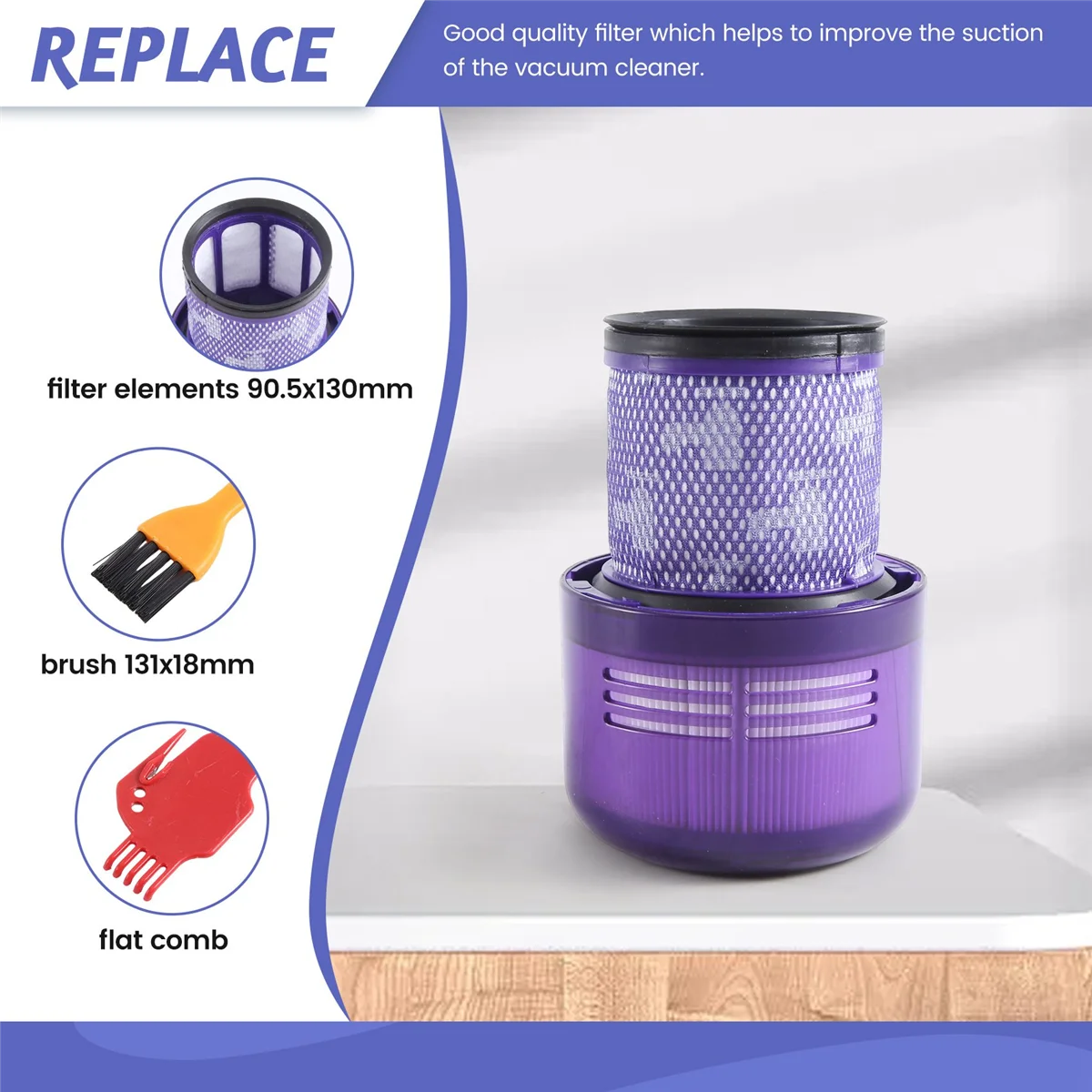 El nuevo paquete de 3, filtros para pieza de repuesto V11, kit de filtro de vacío para pieza de filtro