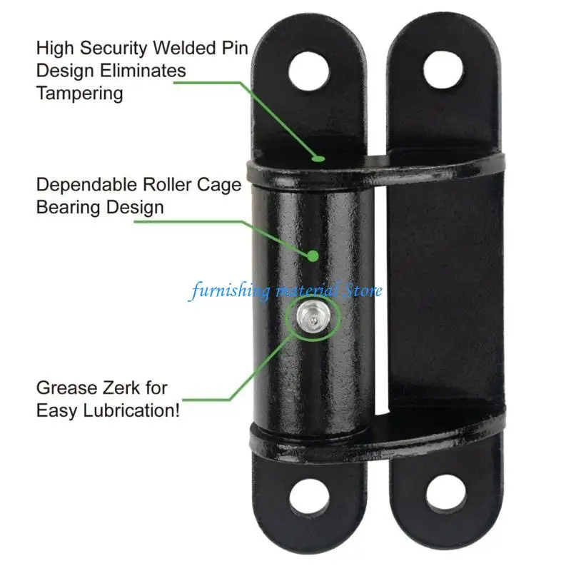 Y5GD Sturdy Metal Bearing Gate Hinges Commercial Grade Metal Bolt/Welds Easy Installation Large Load Capacity Designs