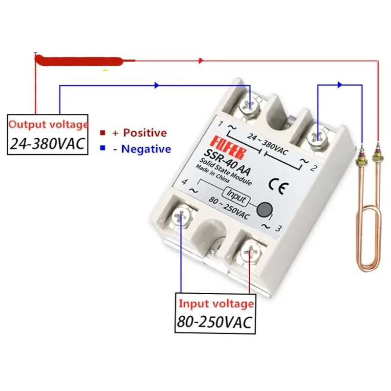 1PC 10A 25A 40A 60A AC-AC Single Phase Solid State Relay  SSR SSR-10AA SSR-25AA SSR-40AA SSR-60AA 80-250V 220V TO 24-380V