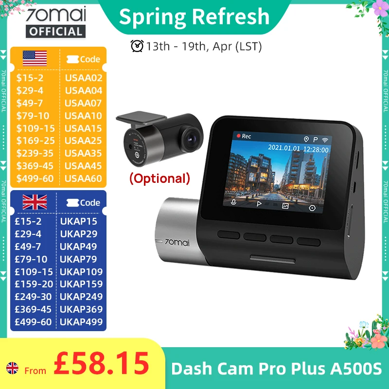 70Mai Dash Cam Pro …