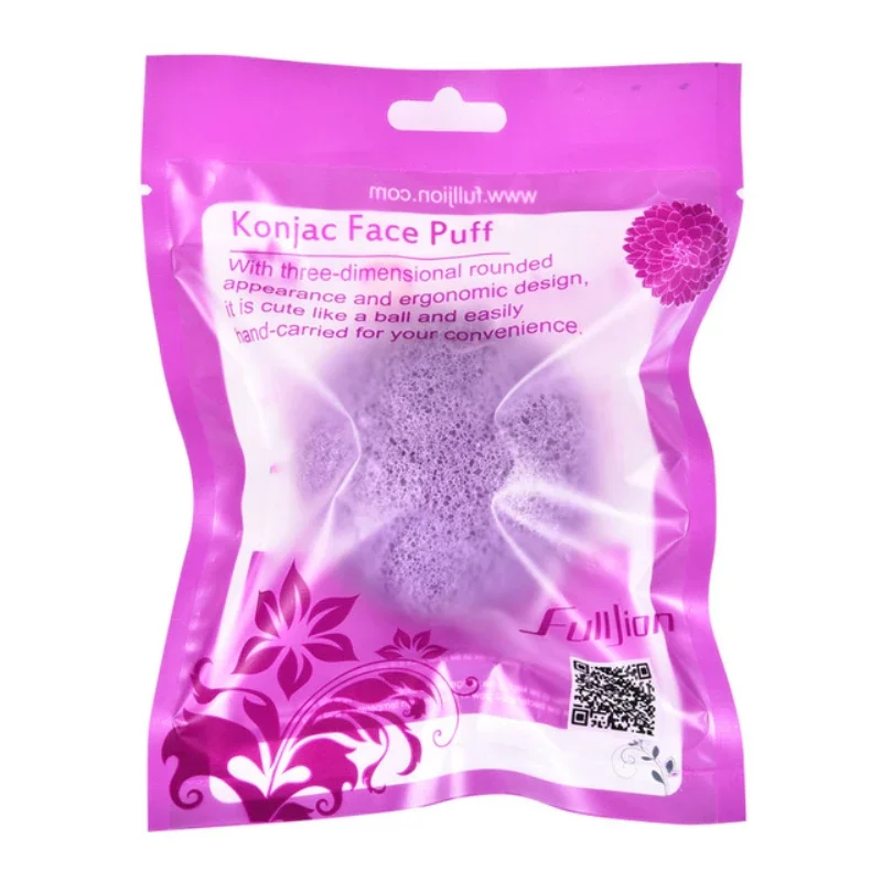 Esponja exfoliante de limpieza Natural, esponja de limpieza Facial de forma redonda, Konjac, herramienta para lavado de cara, 1 ~ 10 Uds.