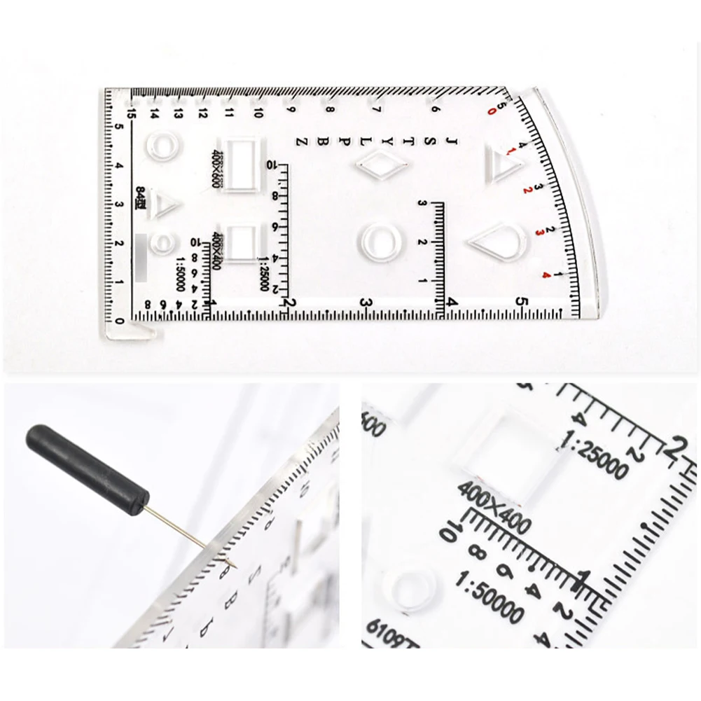 127x65mm 5x2.56in Position Operation Ruler Instrument Plastic Material Suitable For Enthusiasts Transparent Appearance