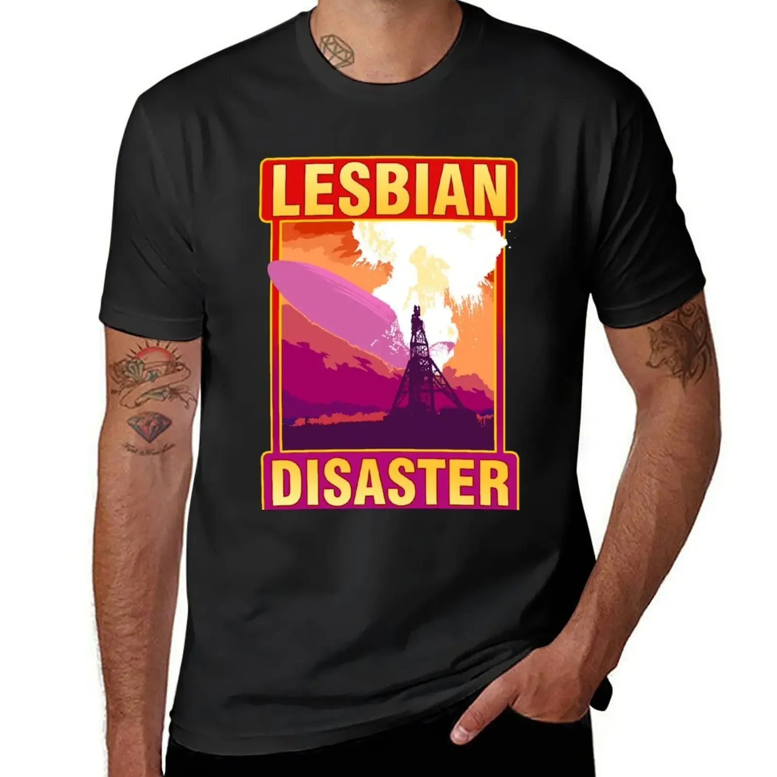 

Lesbian Disaster - T-Shirt graphic shirts croswit shirt man graphic t shirts boys animal print mens cotton t shirts