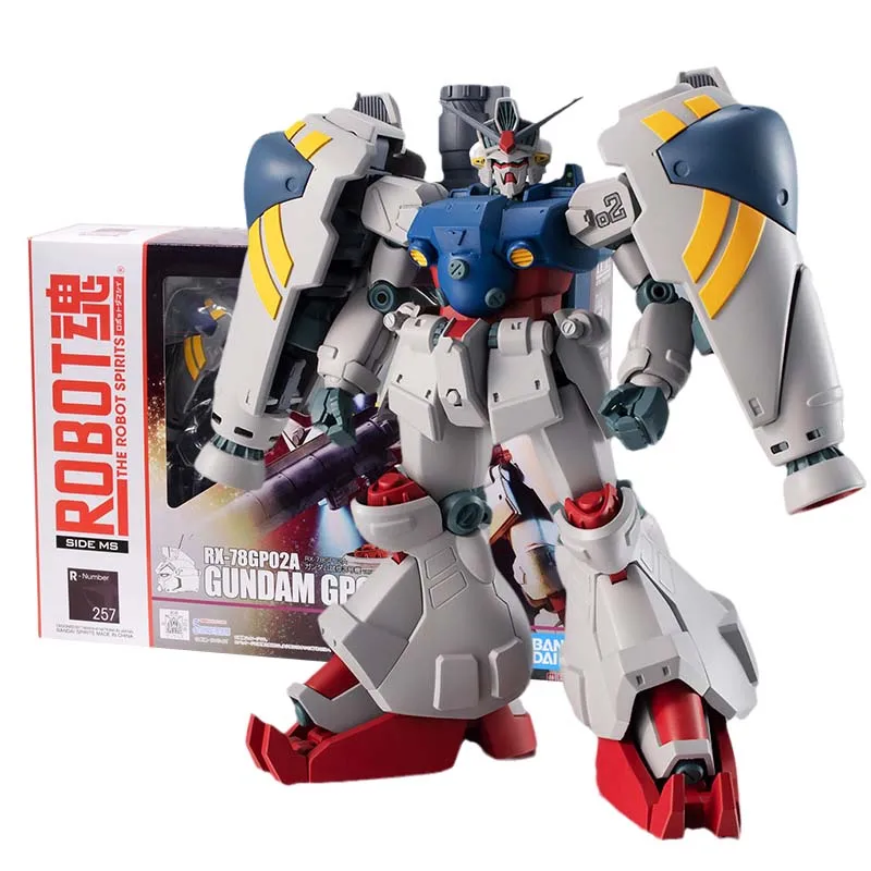 Bandai Figure Gundam Anime Figures Robot Spirits RX-78 GP02A Production 02 Physalis Mobile Suit Gunpla Action Figure Toy For Boy