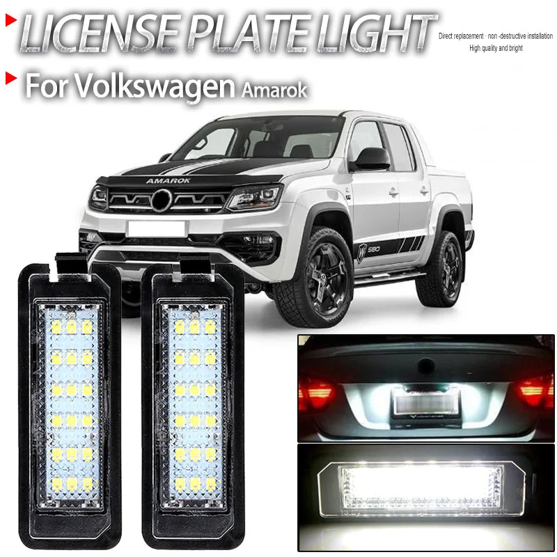 سيارة Canbus لا خطأ Led لمبات عدد لوحة ترخيص أضواء مصباح ل Volkswagen VW Amarok 2008-2016 2017 2018 2019 2020 السيارة