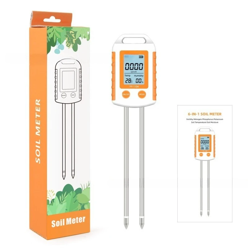 Cross-border new 6-in-1 soil nitrogen, phosphorus and potassium detector