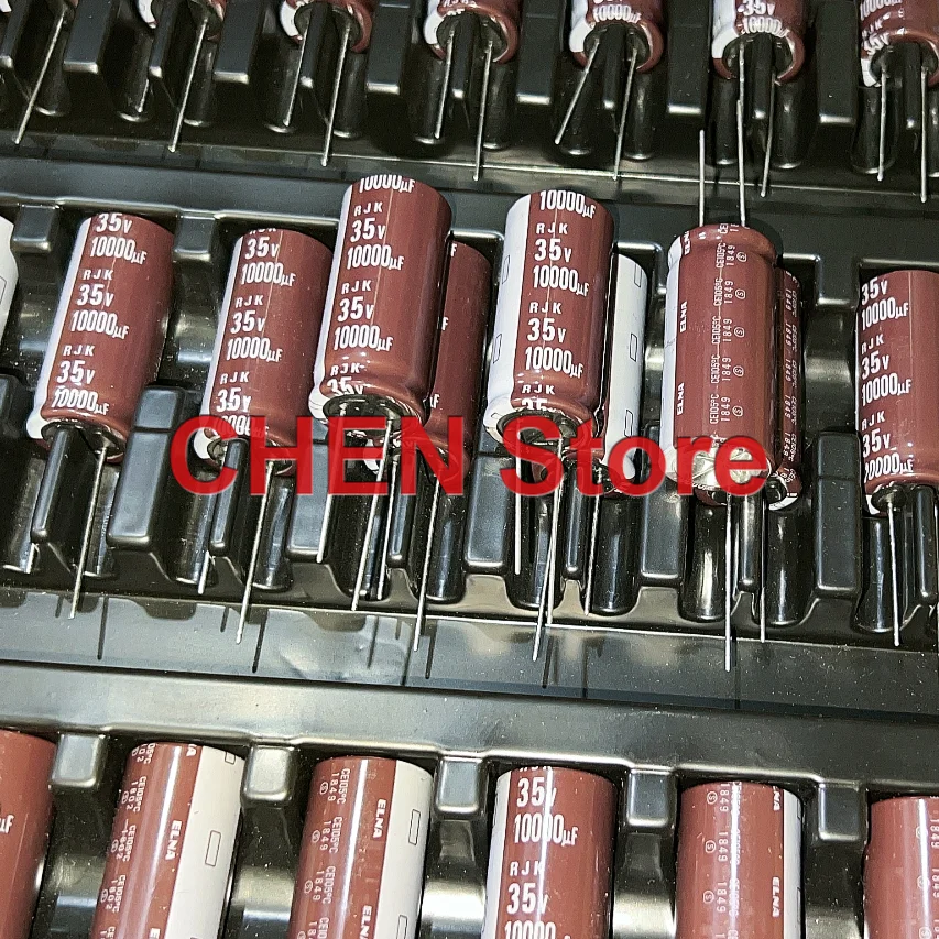 2PCS/10PCS original new ELNA RJK 10000UF 35V 18X40MM 105C audio electrolytic capacitor 35V10000UF free shipping