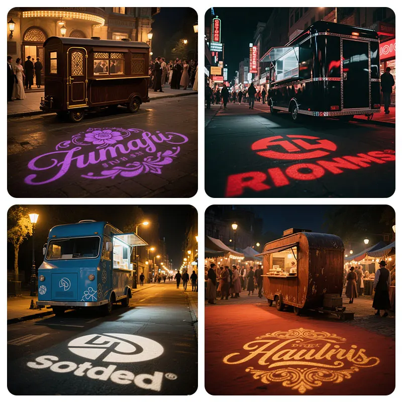 Waterproof Vehicle-Mounted Advertising Projector DC12-24 Low Voltage Direct Current Logo Projector for Business Use Bare Wire