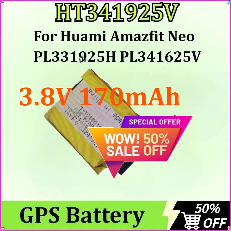 

Newly Upgraded Battery for Huami Amazfit Neo PL331925H PL341625V GPS High-Capacity Battery HT341925V 3.8V 170mAh