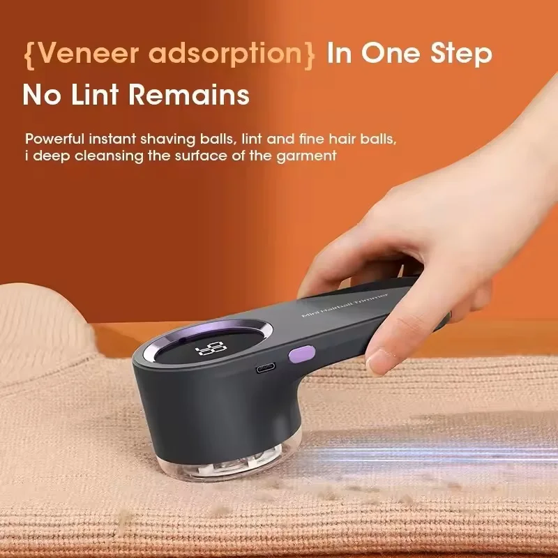 Lint Remover For Clothing LED Digital Electric Pellet Fluff Remover USB Rechargeable Fuzz Fabric Shaver Sweater