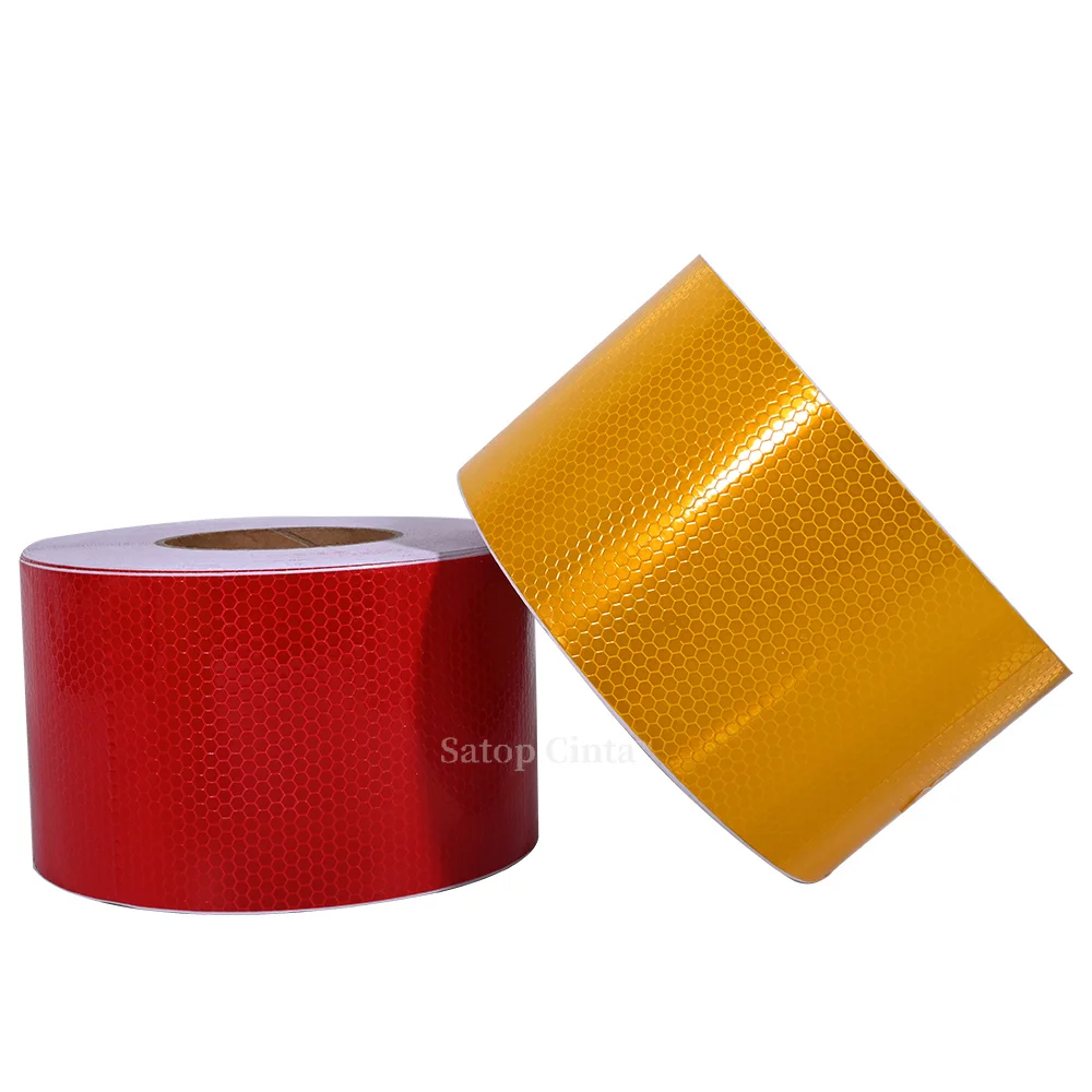 10CM Reflective Car Stickers Motorbike Reflector Tape Waterproof Self-Adhesive Stripes White Red Yellow 5M Bicyce Reflect Decals