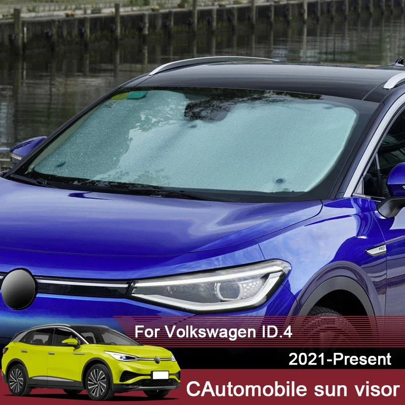 

Car Sunshades UV Protection For Volkswagen ID.4 2021 2022 2023 Curtain Sun Shade Visor Front Windshield Protector Accessories