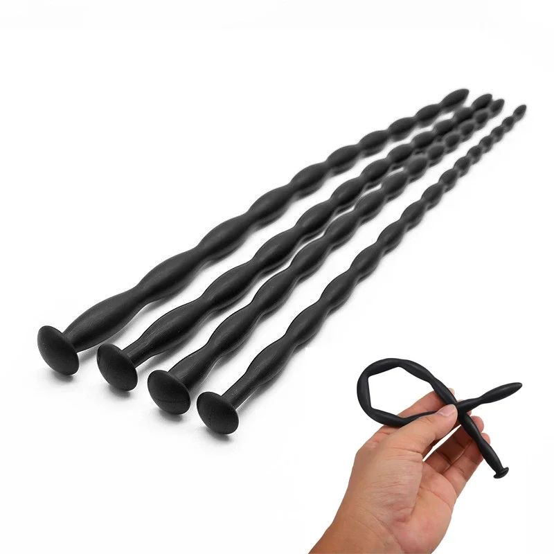 8 Sizes Soft Silicone Urethral Dilator Horse Eye Stick Penis Rod Male Masturbation Blockage Stimulator Catheter Sex Toys for Men