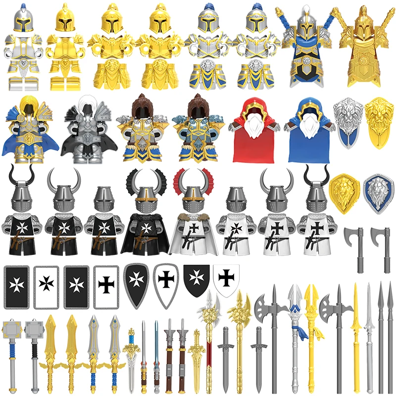 

medieval Warcraft Strom Guard Featuring Arthas Accessories Scenes Building Blocks Figures Toy for Children Gifts DT8902 DT8904