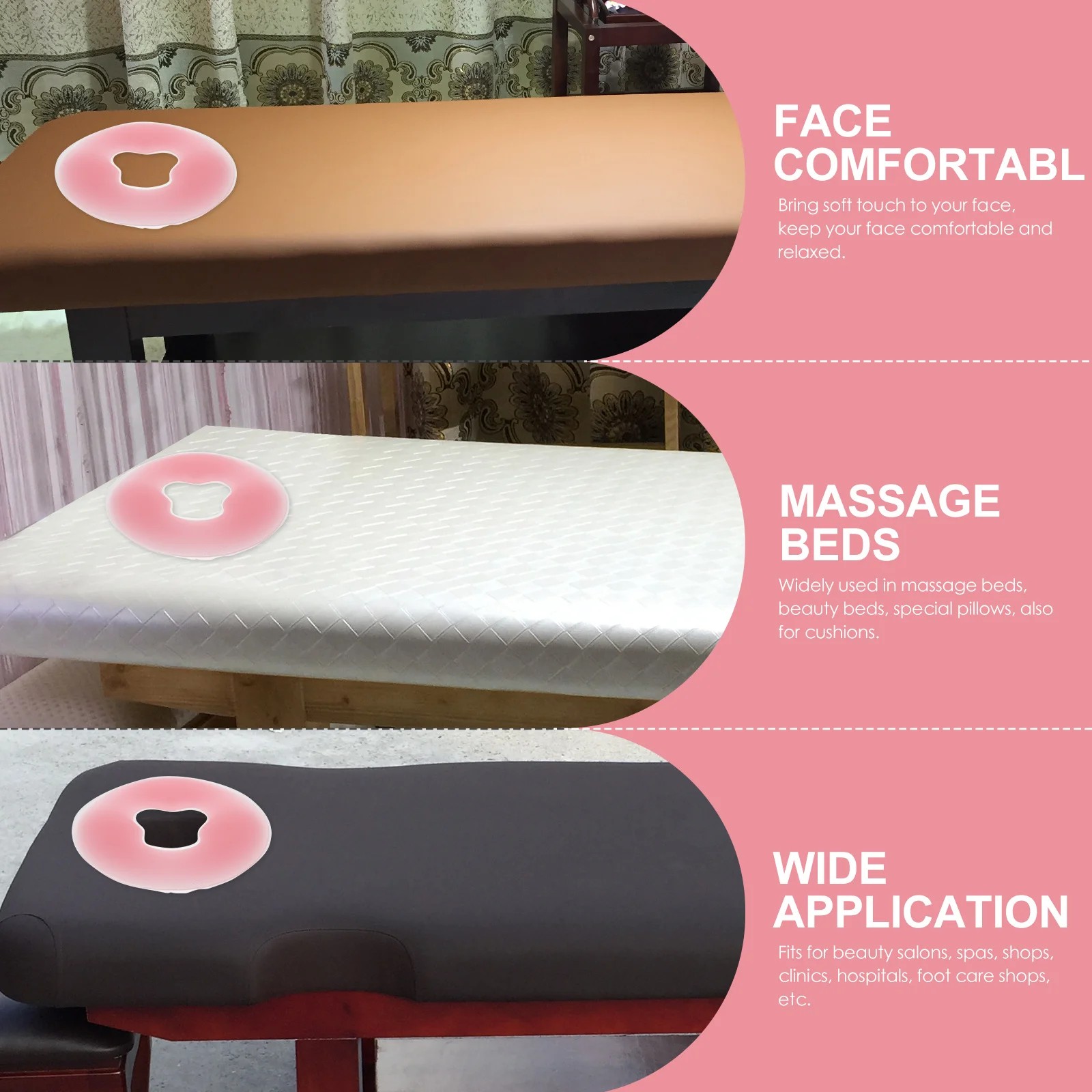 

1Pcs Silicone Face Pillow Comfortable Beauty Salon Massage Cushion Face Down Spa Pillow Support Cushion for Salon Clinic Use