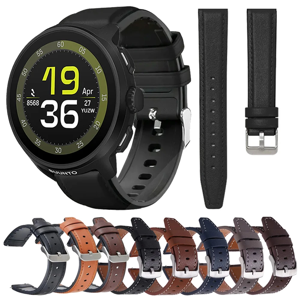 Кожаный силиконовый ремешок для SUUNTO RUN, ремешок SUUNTO 5/9 Peak Pro/RACE S/VERTICAL/OCEAN, браслет для умных часов 22 мм, ремешок для часов Correa