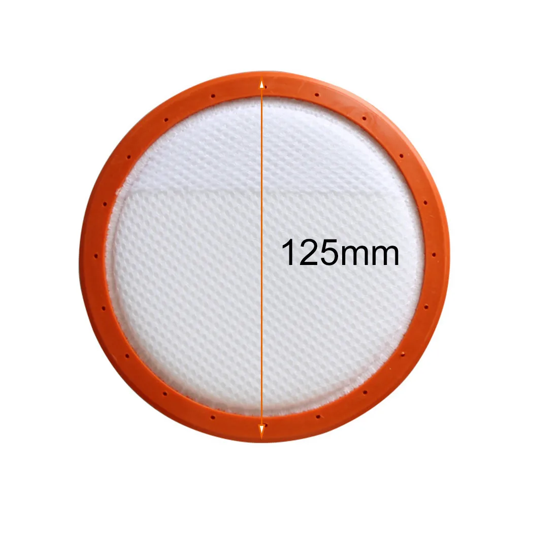 2 Packs Pre Motor Filter For Goblin GVC304B Vacuum Cleaner 125mm Orange+White Filters Household Cleaning Tools Robot Part