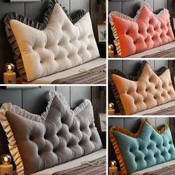 1PC Soft Flannel Bed Headboard Large Backrest Support Bolster Sofa Back Tatami Pillow Removable Washable Household Item 침대 옆 쿠션