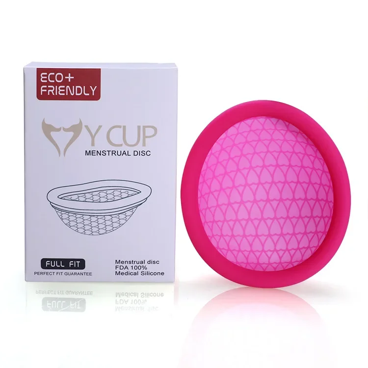 

Menstrual Reusable Disc Flat-fit Design Menstrual Cup Extra-Thin Sterilizing Silicone Menstrual Disk Tampon/Pad Alternative Drop