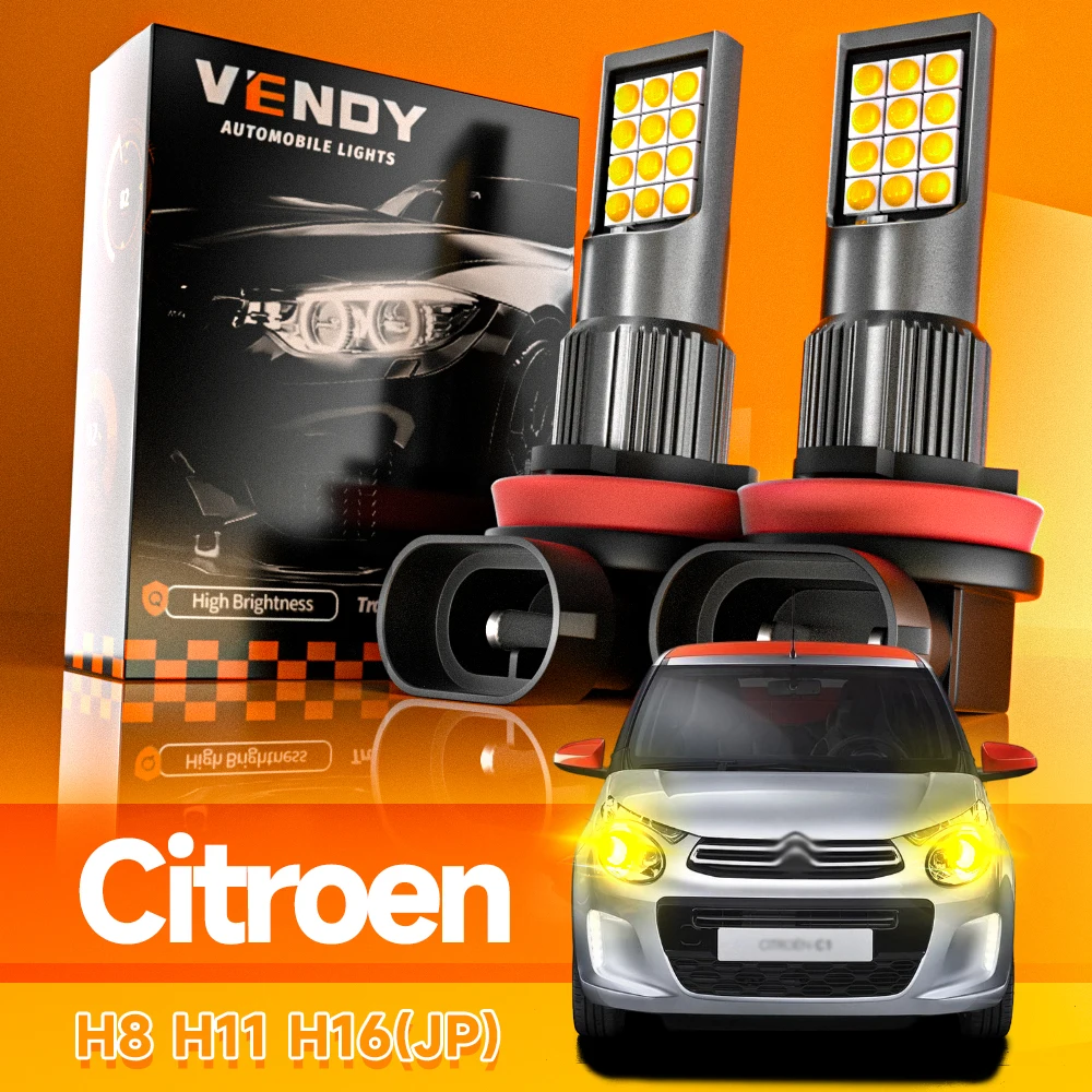 2 stücke LED Nebelscheinwerfer Blub H8 H11 Lampe Canbus Für Citroen Berlingo C1 C3 C5 C6 C4 1 2 coupe Aircross Grand Picasso DS4 DS5