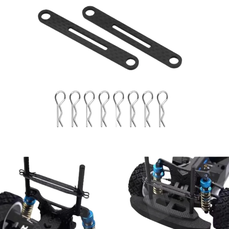 Carbon Fiber Front Rear Body Mount Crossmember Invisible Body Mount Post 54783 for Tamiya TT02 XV01 XV02 RC Car Upgrade Parts