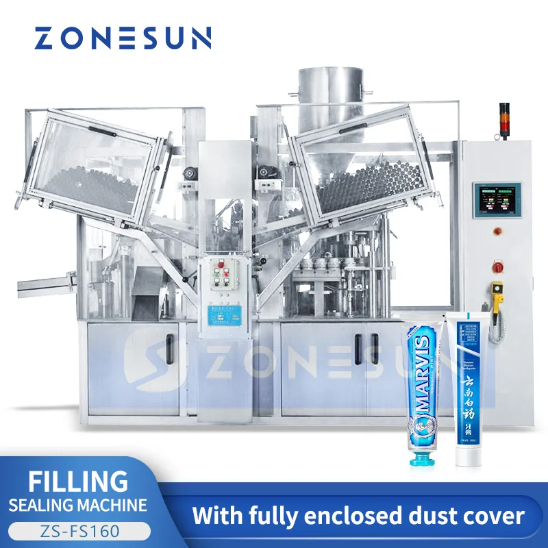 ZONESUN Remplissage automatique de tubes et bancs Machine Dentifrice Crème cosmétique gratitude Emballage Tube en plastique et en aluminium ZS-FS160