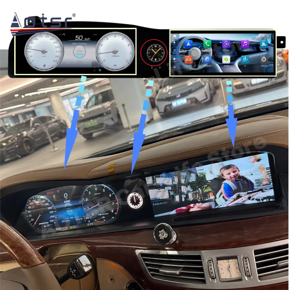 

For Mercedes-Benz S W221 2006~2013 Android 13 Multimedia Car Radio GPS Navigation Audio Stereo Head Unit Smart Screen Carplay