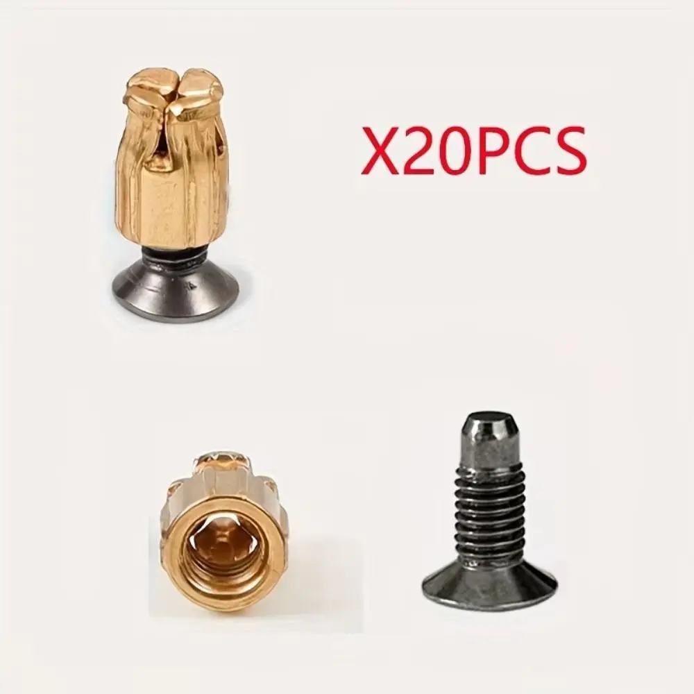 20Set Embedded Parts Cabinet Hinge Nut Screw Reusable Rust Proof Drawer Door Repair Tools Practical Stable Structure
