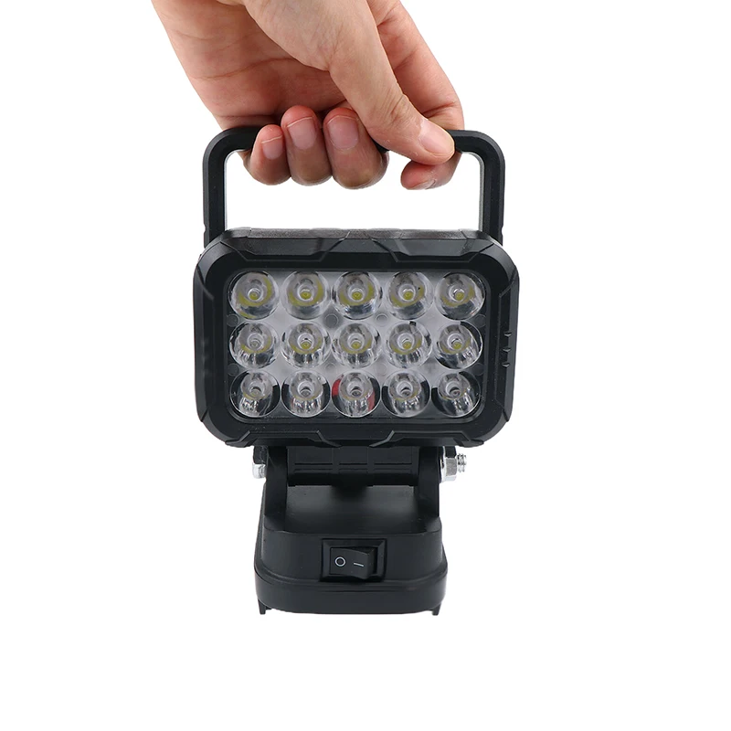 

1Pcs 15 Beads LED Working Light Spotlight Hand Lantern 21V Li-ion Battery Rechargeable Home Emergency Lighting Maintenance Light