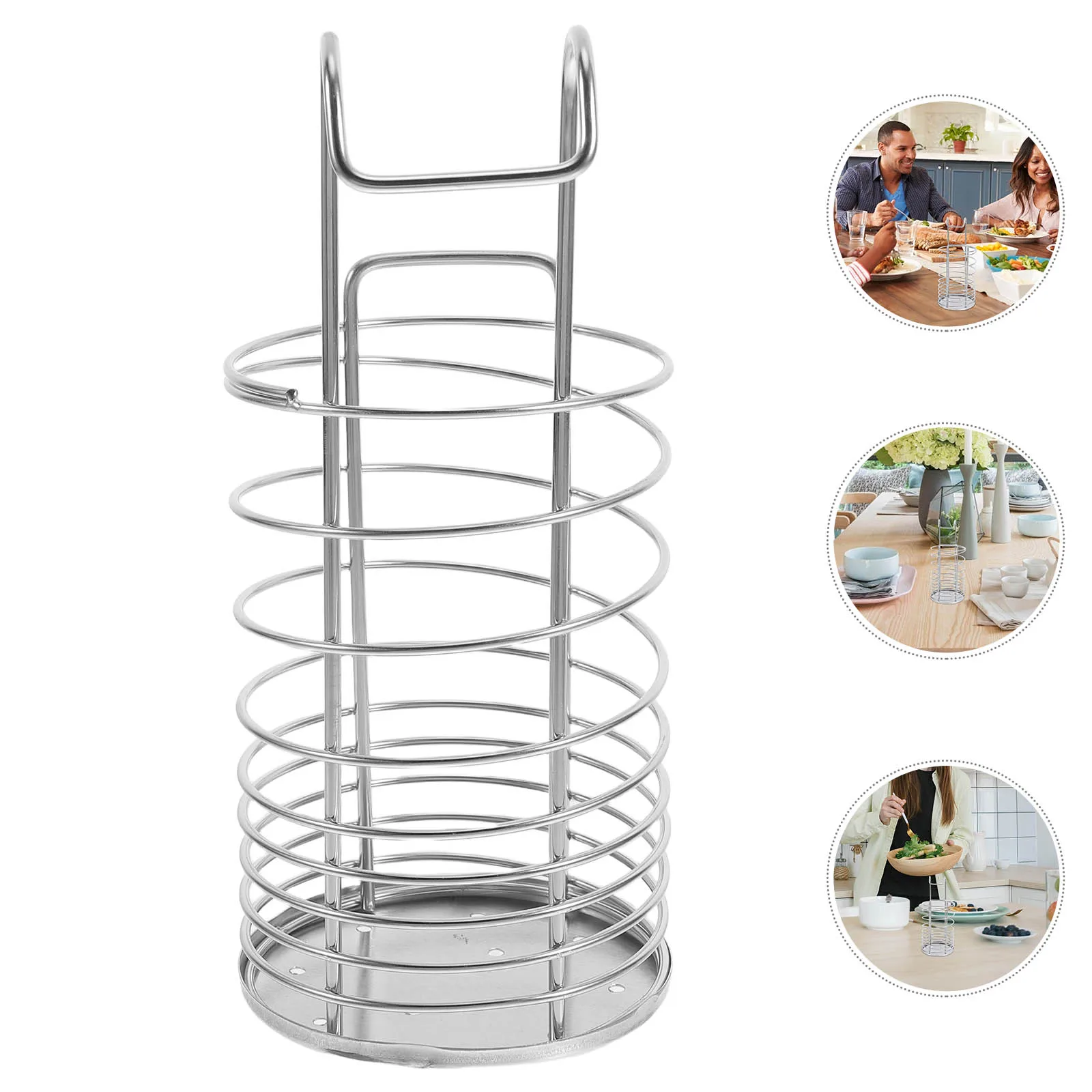

Kitchen Chopstick Stand Basket Chopsticks Rack Tableware Silver Stainless Steel