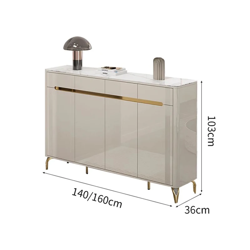 Consolle di lusso nordica con portaoggetti Semplice e moderno, consolle glamour, portico, ingresso, mobili da corridoio per salone Yan Sehpa