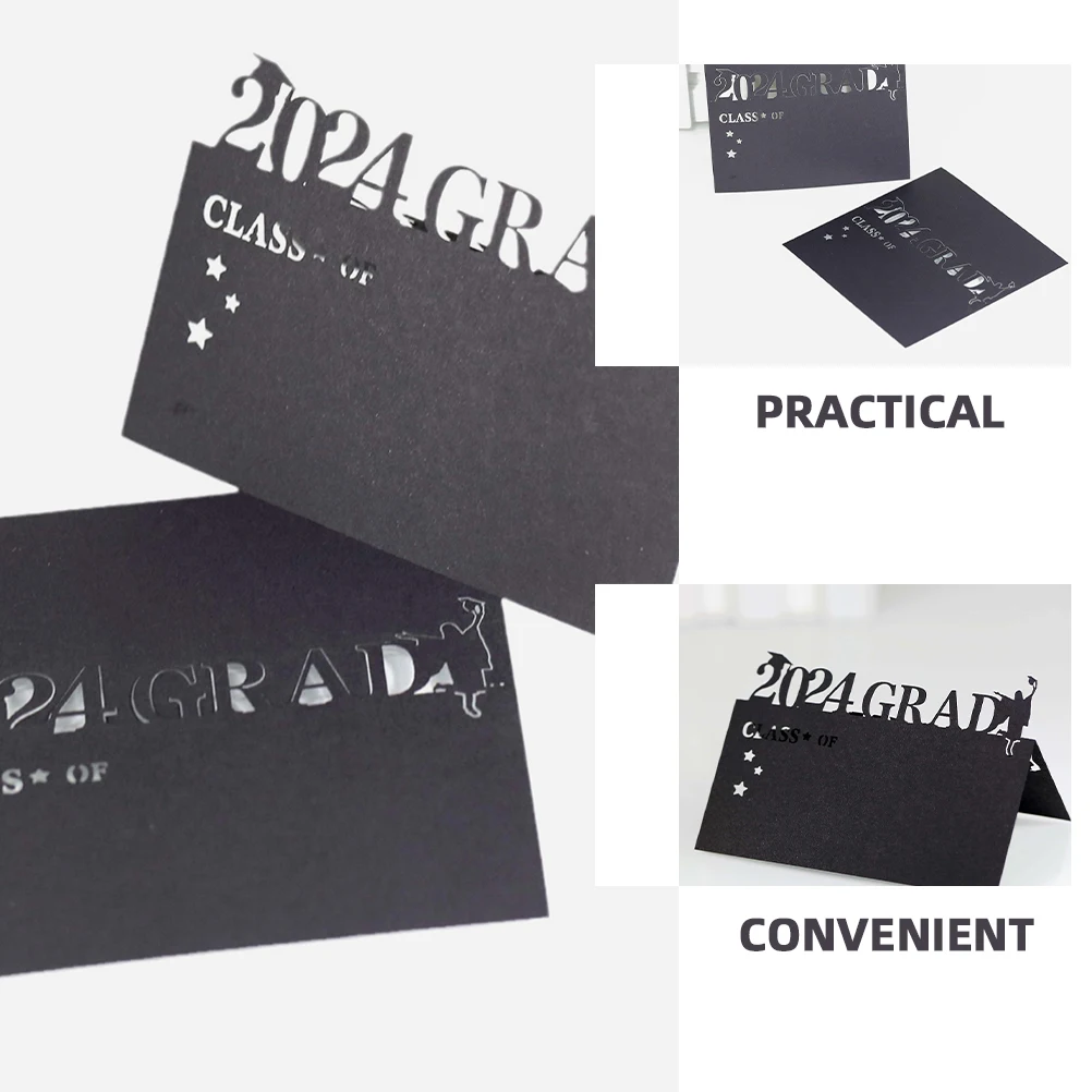 

50 Pcs Table Foldable Place for Graduation Party Wedding Banquet Seat Signs Printable Name Foldable Place Cards Cards