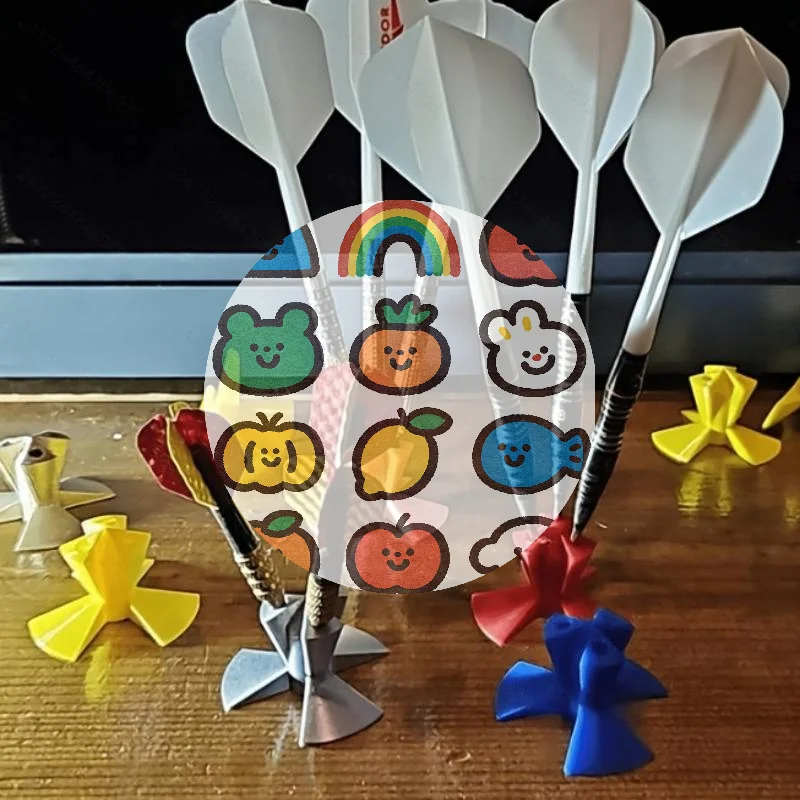 

(LA)^3Pcs Minimalist Dart Rack 3D Printed Simple Darts Holder Fixed Position For Home Game Room Bar Office Desk