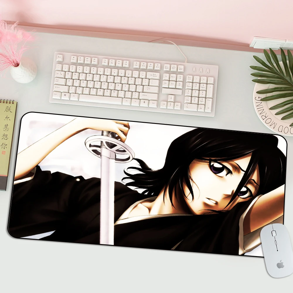 Bleach Ichigo and Rukia Gaming Rubber Mat Soft Laptop Desktop Keyboard Table Computer Office Accessories Xxl Mousepad Game Mats