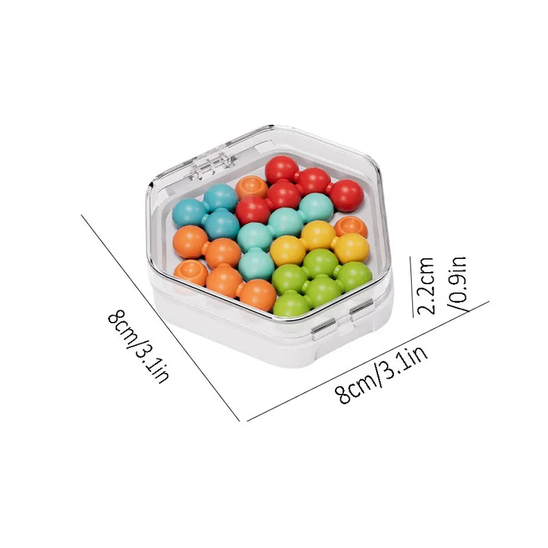 Rainbow Puzzle Ball Children's Brain Teaser Logical Thinking Game Color Challenge IQ Training Travel Toy