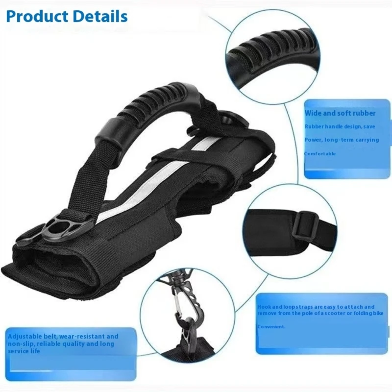 Quickly Release Bicycles Frame Carrying Handle With Comfortable Shoulder Pad For Easyly Transport