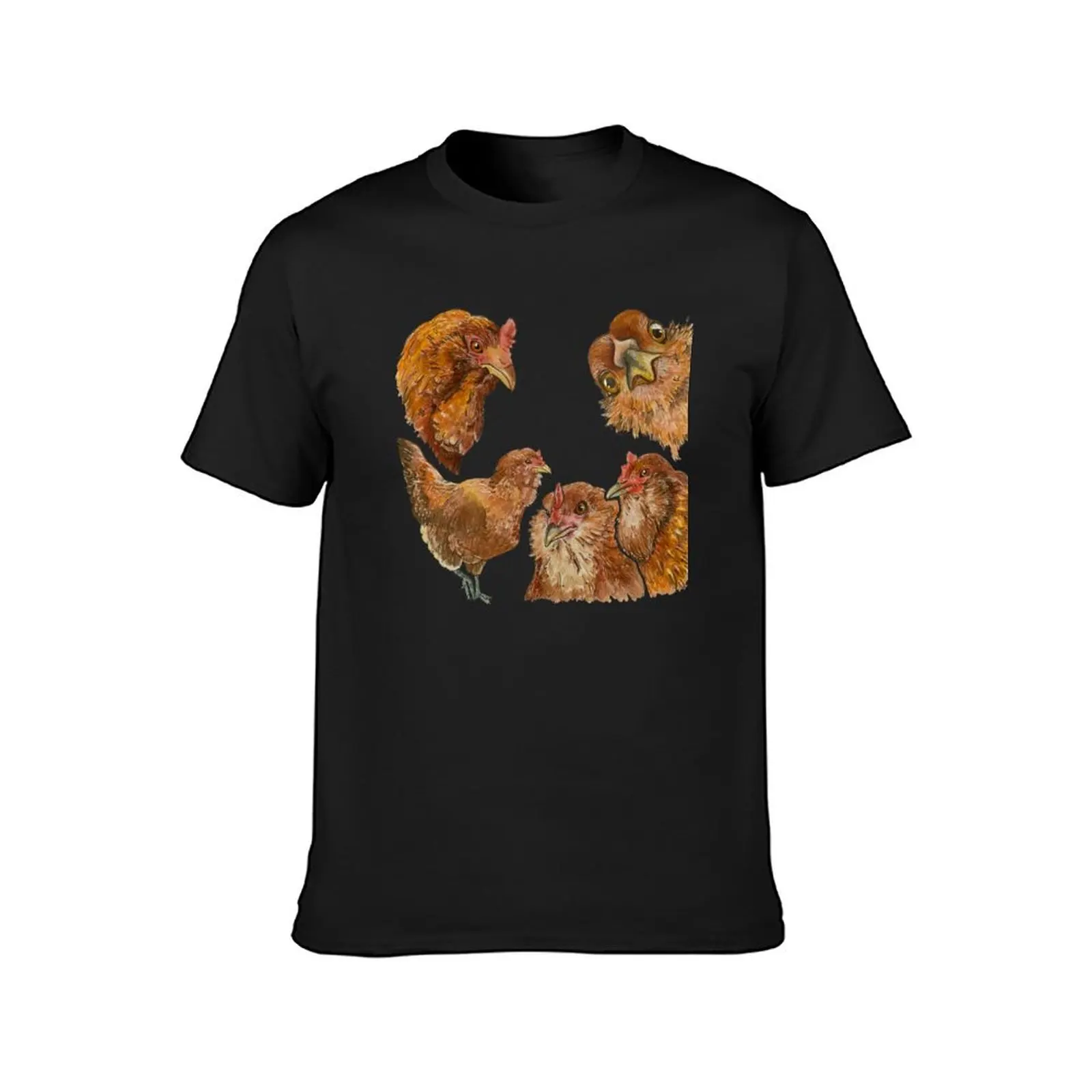 Easter Egger Chicken Watercolor hen T-Shirt customs design your own plain mens vintage t shirts