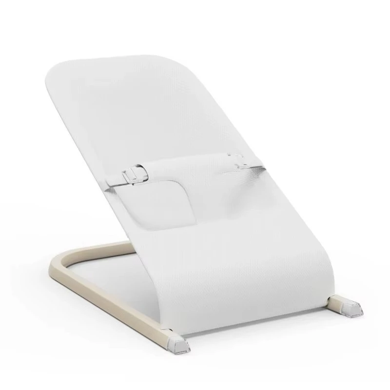 Mecedora portátil de plástico y madera para bebé, asiento elástico para bebé con vibración Natural