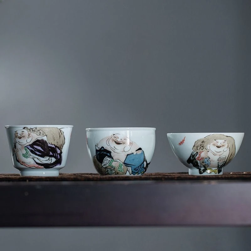 

Ceramic teacup, hand-painted pastel character master cup single cup